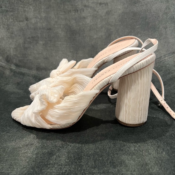 Loeffler Randall camellia pleated knot heel. Worn once. Box available - Picture 4 of 6